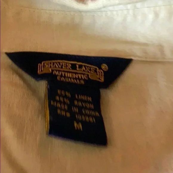 silver Lake tan ladies Button down Blouse Size M - Picture 6 of 8